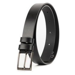 Dětský pásek k přijímání Black Natural Leather