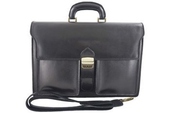 Pánská aktovka - pravá kůže - černá