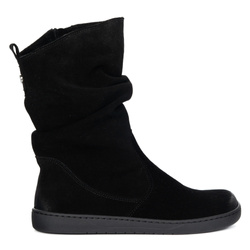 BAREFOOT dámské zateplené kožené boty Freja Polish black