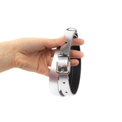 Dámský kožený opasek s italskou sponou 5.20 stříbrný