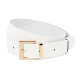 Dámský kožený opasek s italskou sponou 8.30 white