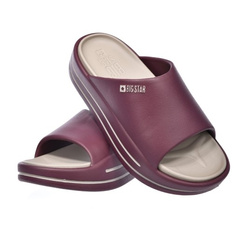 Dámské žabky Big Star SS274425 burgundy high