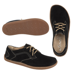 BAREFOOT Dámská minimalistická kožená obuv 1082 black nubuk