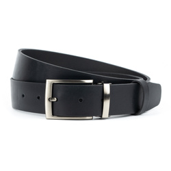 Pánský kožený opasek ke kalhotám model 8.35 černý