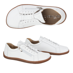 Dámské kožené minimalistické boty barefoot 1242 white