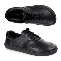 DÁMSKÉ BAREFOOT KOŽENÉ MINIMALISTICKÉ BOTY ARIA BLACK 103MP