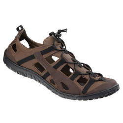 Pánská kožená prodyšná cyklistická obuv 262KZ hnědá