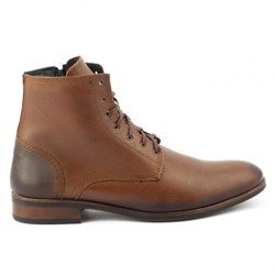 Pánské zimní kožené pantofle 287 Brown