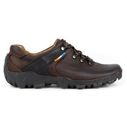 Pánské kožené trekové boty 214GT hnědé