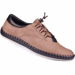 Pánská kožená obuv pro volný čas 337/OL hnědá