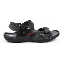 Pánské kožené žabky pro řidiče 362MA černé