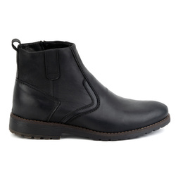 Pánské zimní kožené boty 924K černé