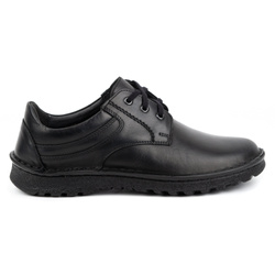 Pánská klasická kožená polobotka 15KAM černá