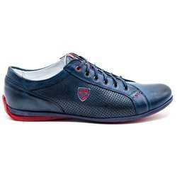 Pánská kožená obuv 295J navy blue