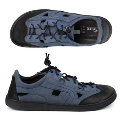 Pánská barefoot kožená obuv Olivier 320KZ s větráním navy blue