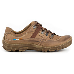 Pánské kožené trekové boty 213GT hnědé