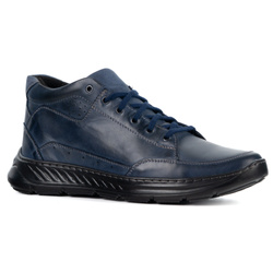 Pánská zateplená kotníková obuv 968MA navy blue lace-up