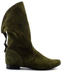 Ažurové kožené boty Elena green