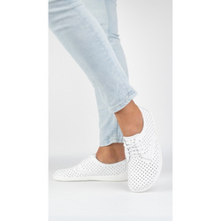 Pollonus dámské kožené polobotky White Barefoot 5-1288-018