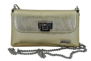 Zlatá spojková taška s kovovým leskem