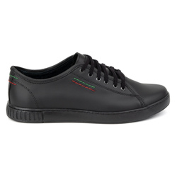 CASUAL pánské kožené polobotky 2129 černé