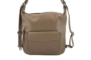 Kabelka - Kožený batoh Barberini's - Béžová