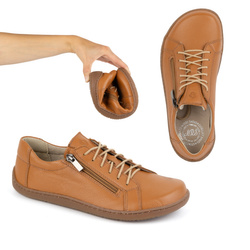 Dámská minimalistická kožená obuv barefoot model 1243 red