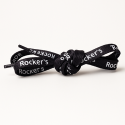 Černé tkaničky s bílým potiskem Rockers 