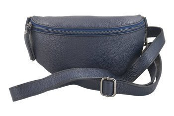 Kožený sáček pro mládež / ledvinka - námořnická modř