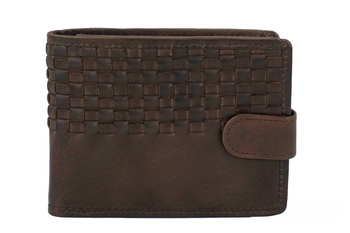 Exkluzivní pánská peněženka se zapínáním - hnědá tmavá