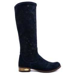 Dámské prolamované boty FLOWERS navy blue