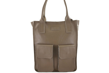 Nákupní taška do práce - tmavě béžová