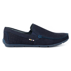 Pánské kožené mokasíny 890 navy blue