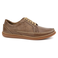Pánská ležérní kožená obuv Model 313GT light brown