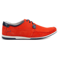 Pánské kožené mokasíny 875 red