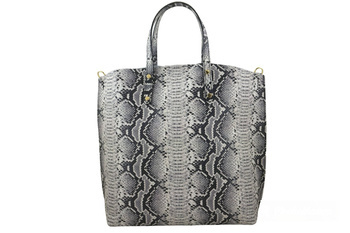 Kožená nákupní taška s barevným potiskem