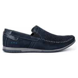 Pánské boty kožené mokasíny 876 summer navy blue