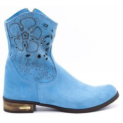 Pohodlné kožené prolamované boty Jess blue