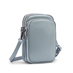 malé kabelkové pouzdro stříbrné kování modré