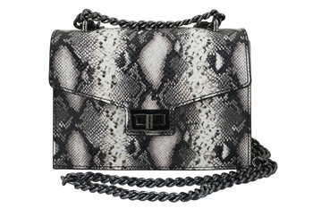 Kabelka s motivem hadí kůže - černá