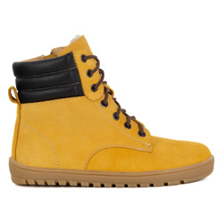 BAREFOOT dámské kožené boty 1796 POL yellow nubuk