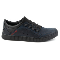 Pánská kožená obuv se šněrováním 287KZ navy blue