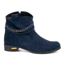 Dámské semišové zateplené boty Luna navy blue