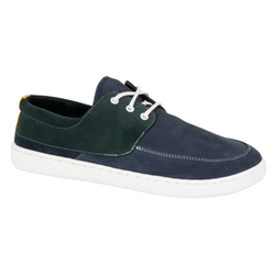 Dámské barefoot mokasíny 0797W šněrovací kožené boty navy blue