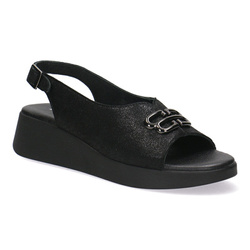 Pollonus dámské kožené sandály 5-1762-001 Black