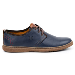 Pánská kožená obuv 22KAM navy blue