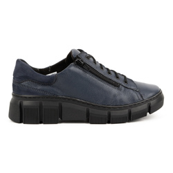 Dámské polobotky kožené 0663W navy blue