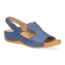 Pollonus dámské kožené sandály 5-0774-071 Blue+Rudy