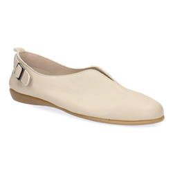 Dámské kožené baleríny Pollonus vanilla verona 5-1491-004