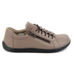 Dámská kožená minimalistická obuv barefoot 1242 dark beige